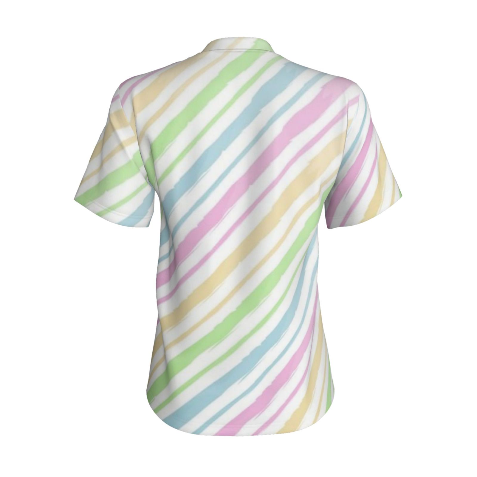 Women's V-neck short-sleeved full-length T-shirt