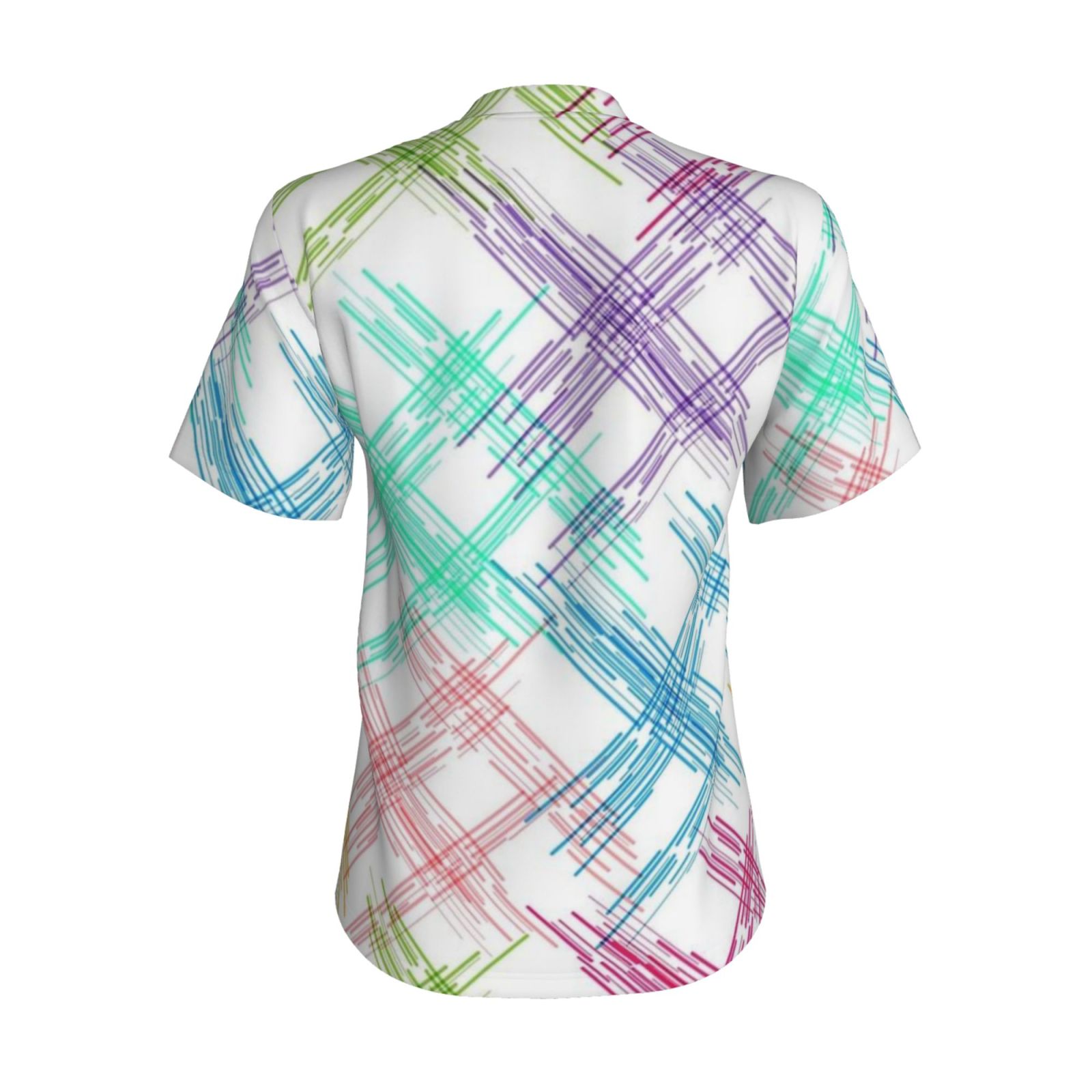 Women's V-neck short-sleeved full-length T-shirt