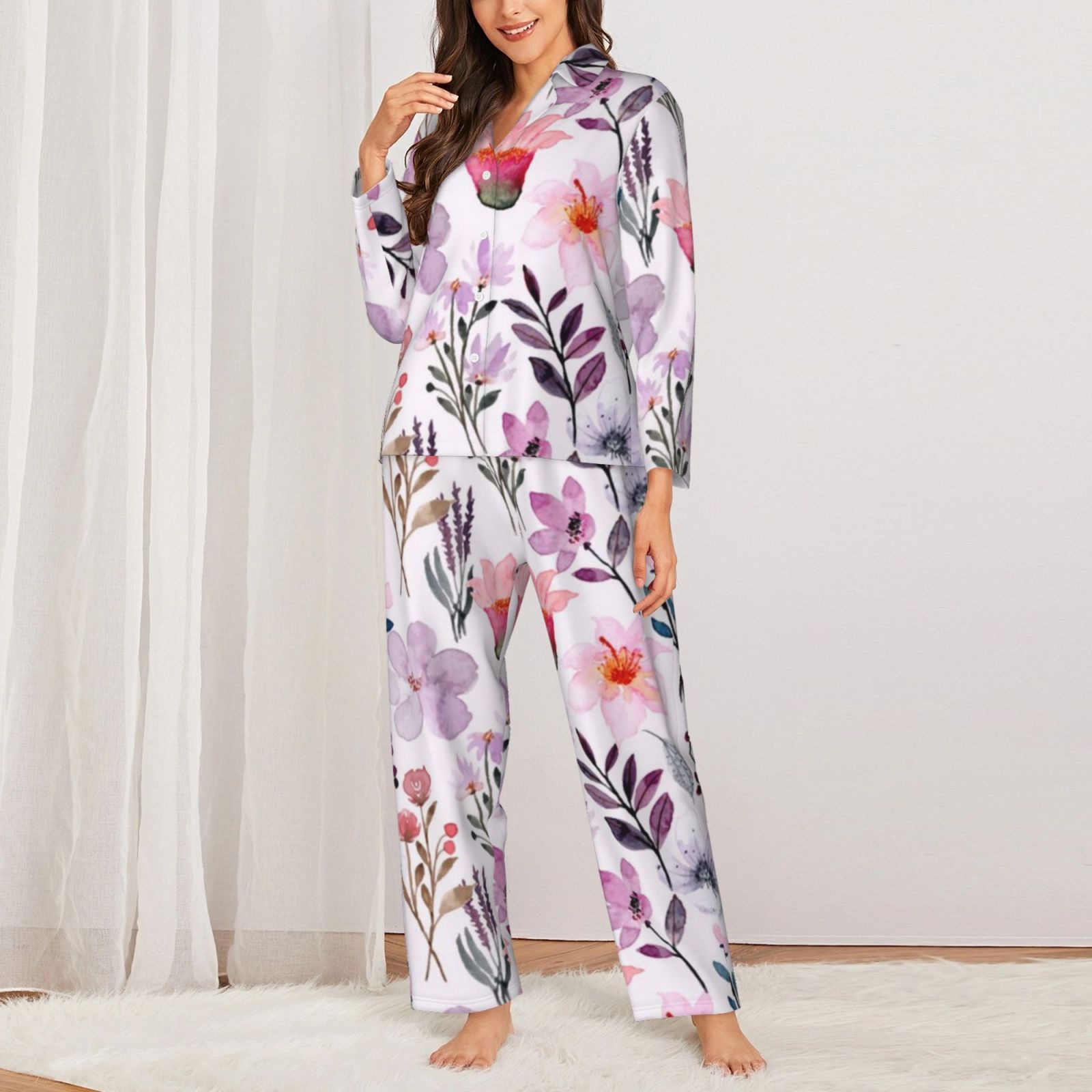 Women's Long-Sleeved Pajama Set