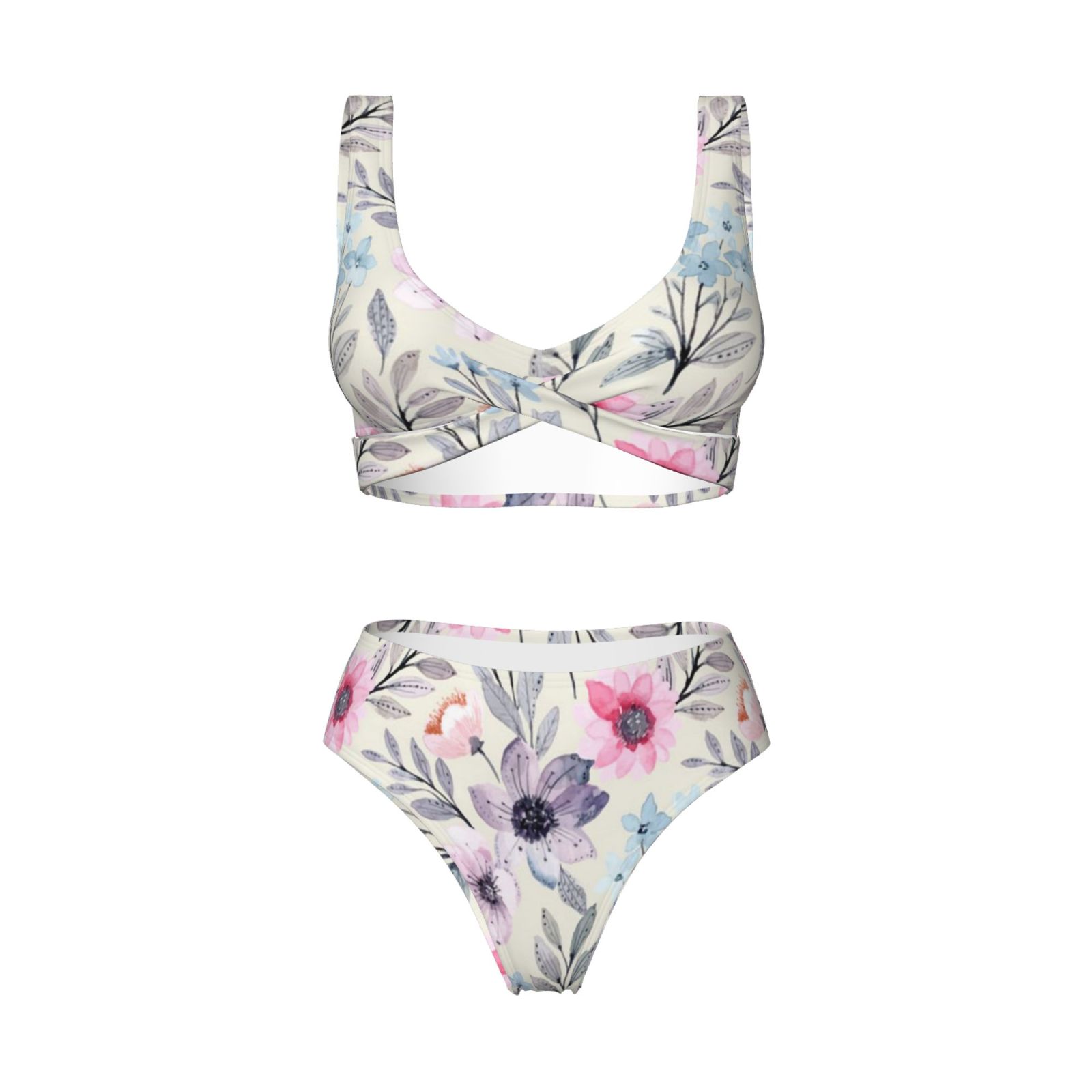 Women's two-piece cross bikini