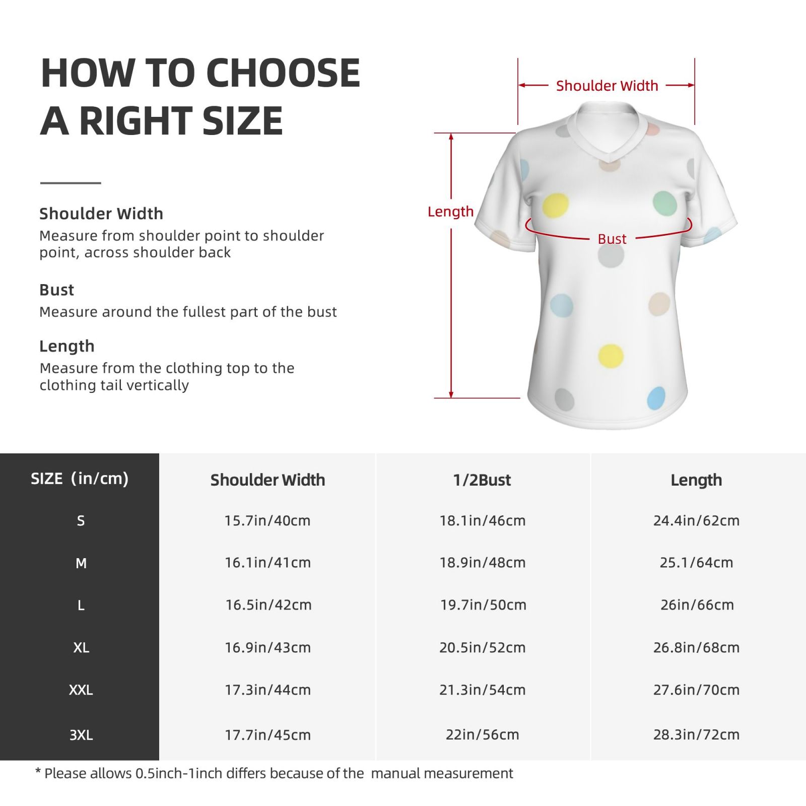 Women's V-neck short-sleeved full-length T-shirt