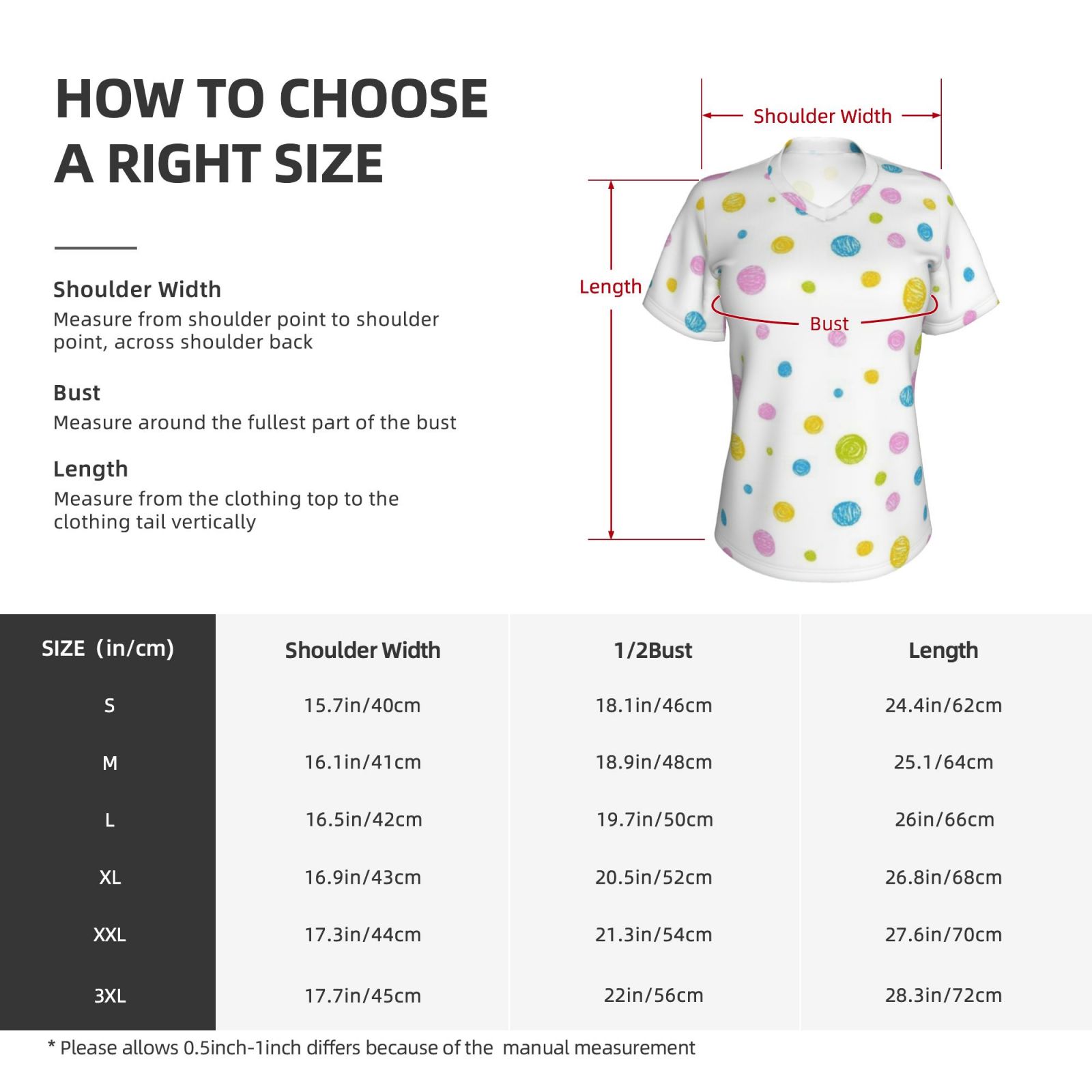 Women's V-neck short-sleeved full-length T-shirt