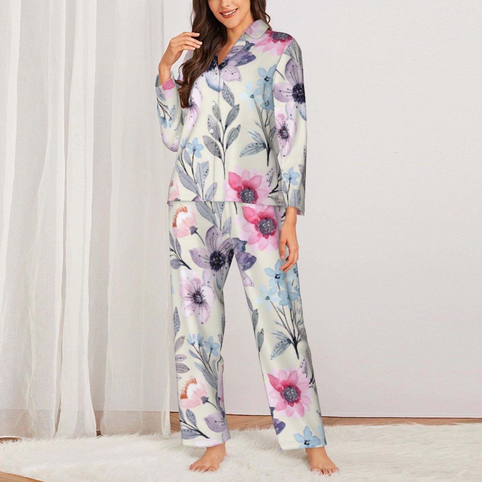 Women's Long-Sleeved Pajama Set
