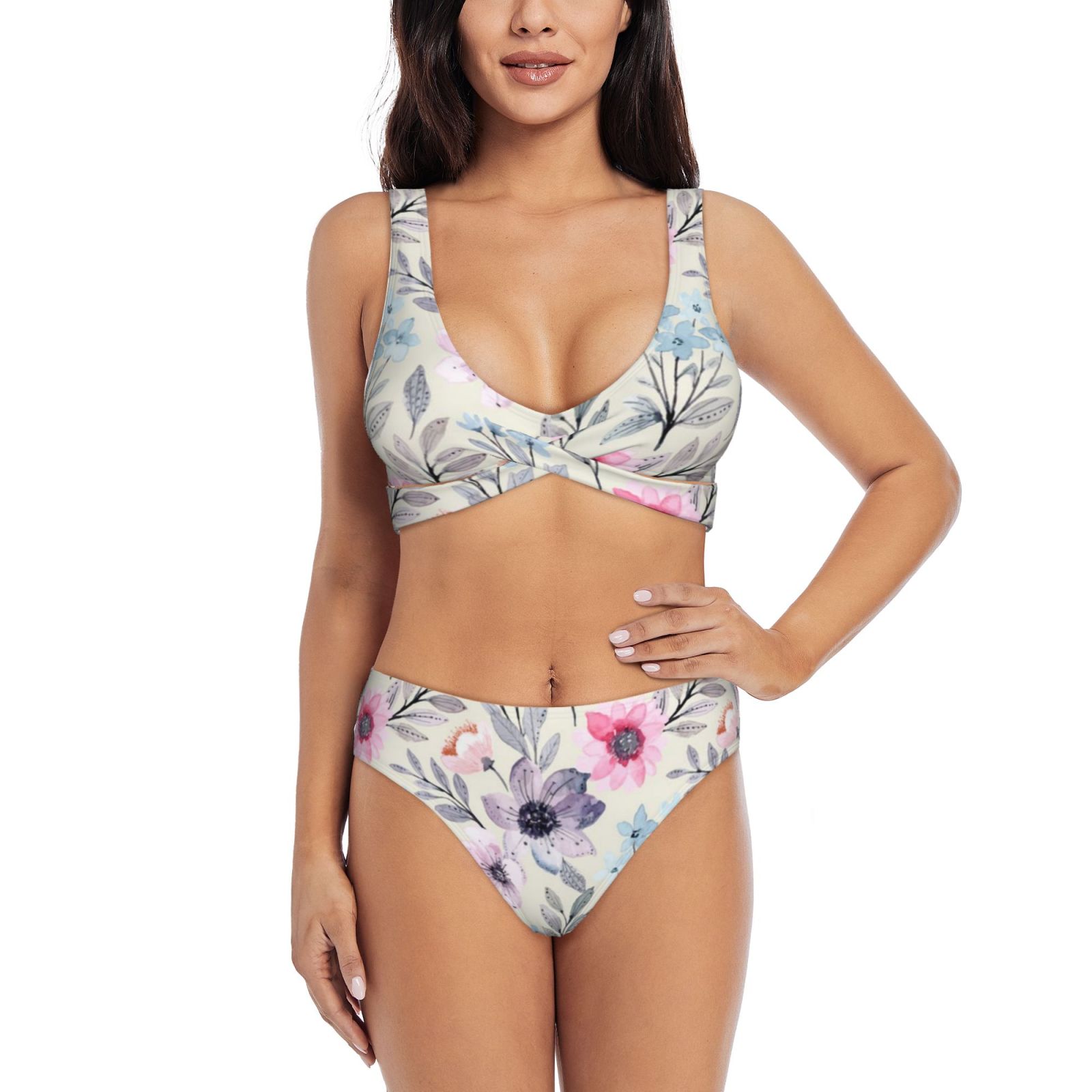 Women's two-piece cross bikini