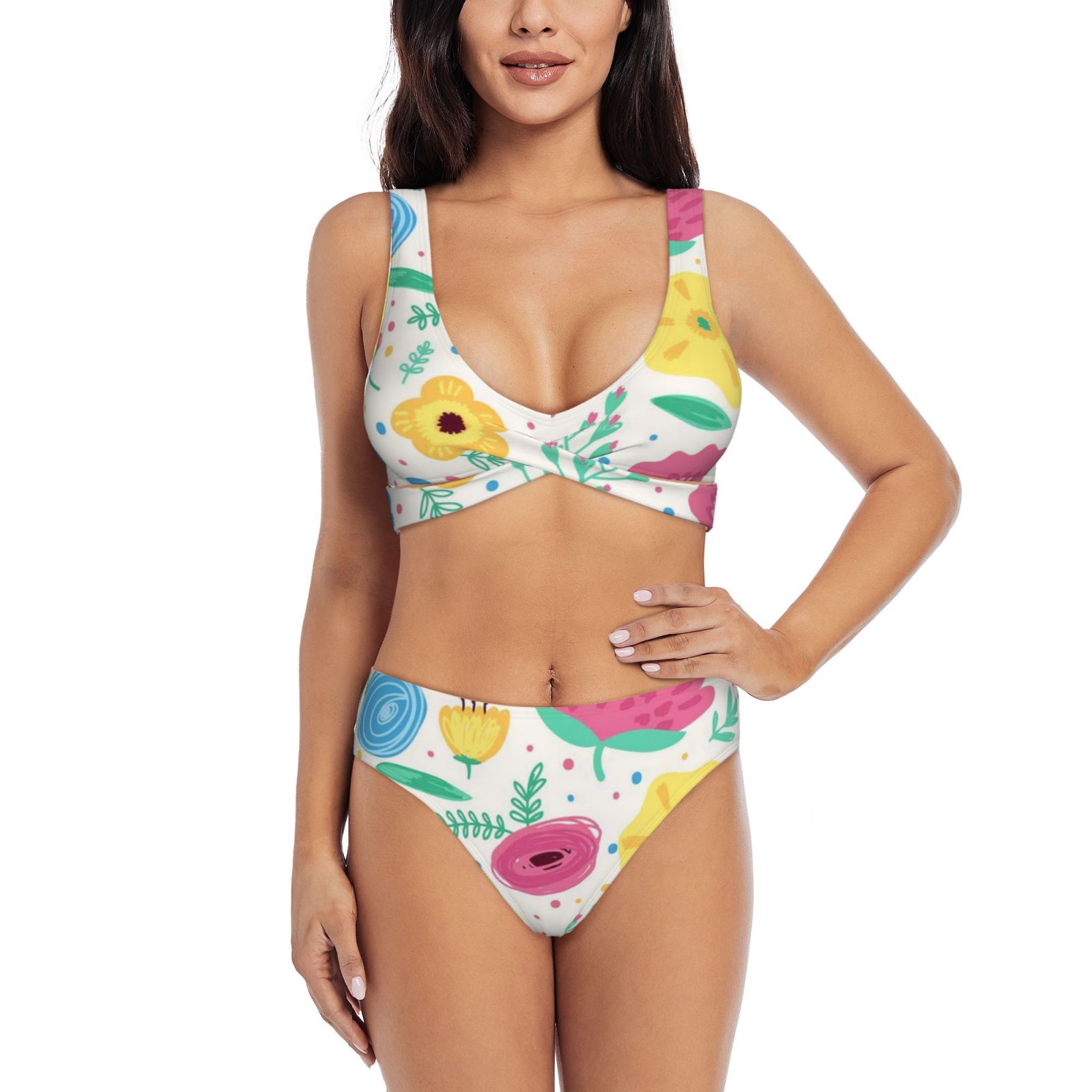 Women's two-piece cross bikini