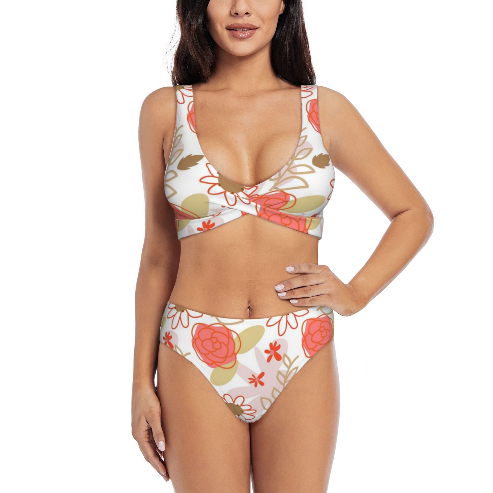 Women's two-piece cross bikini