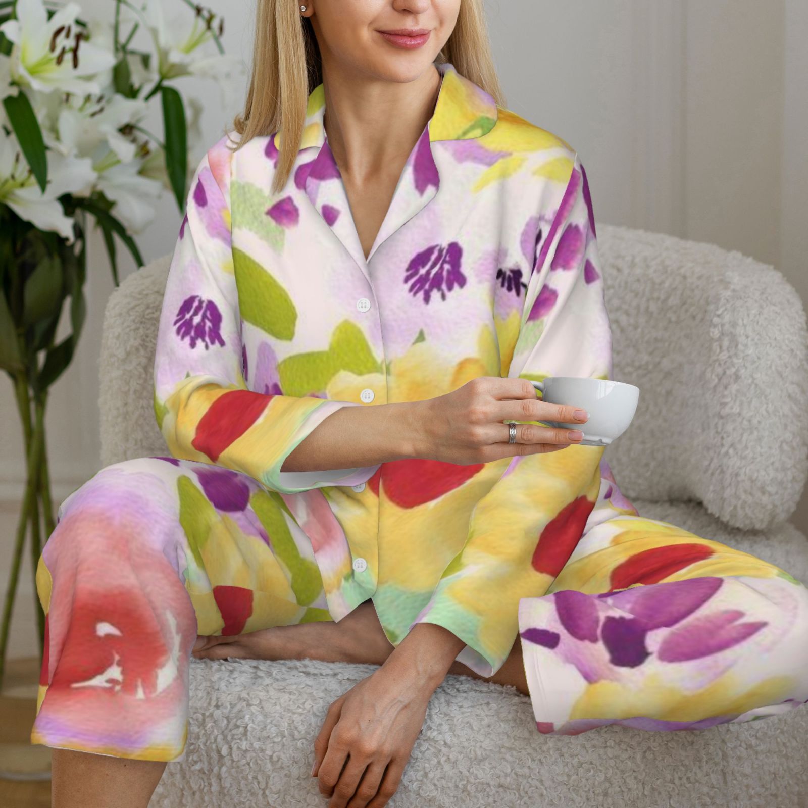 Women's Long-Sleeved Pajama Set