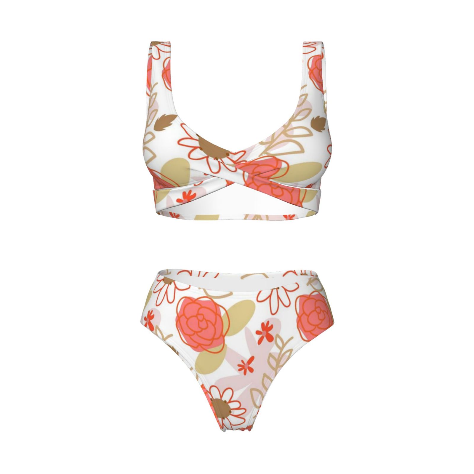 Women's two-piece cross bikini