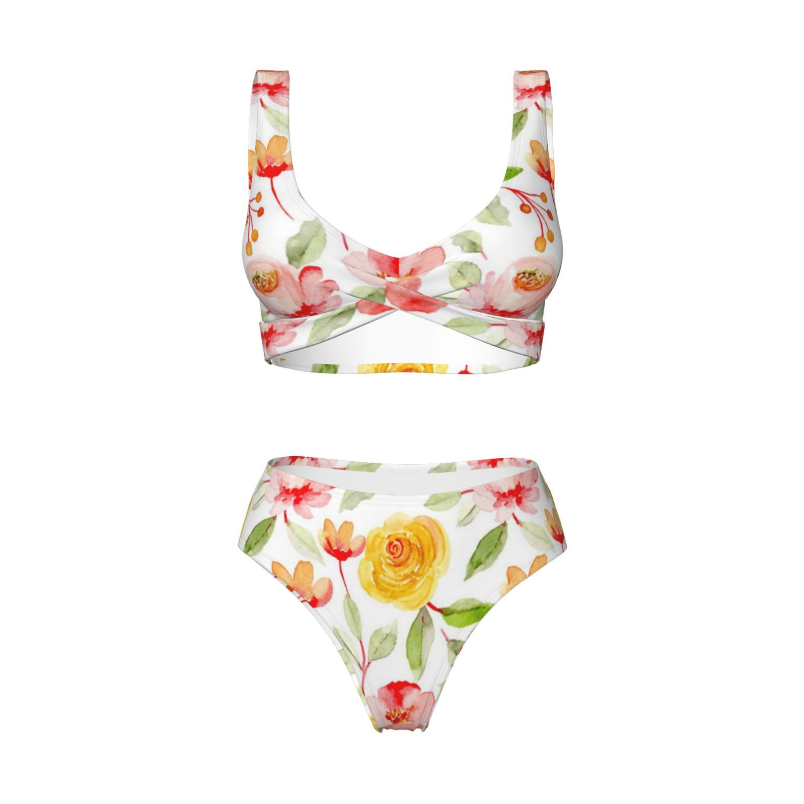 Women's two-piece cross bikini
