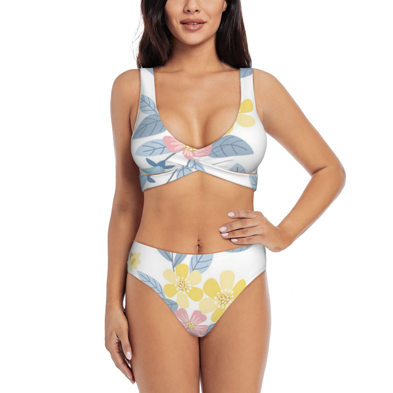 Women's two-piece cross bikini