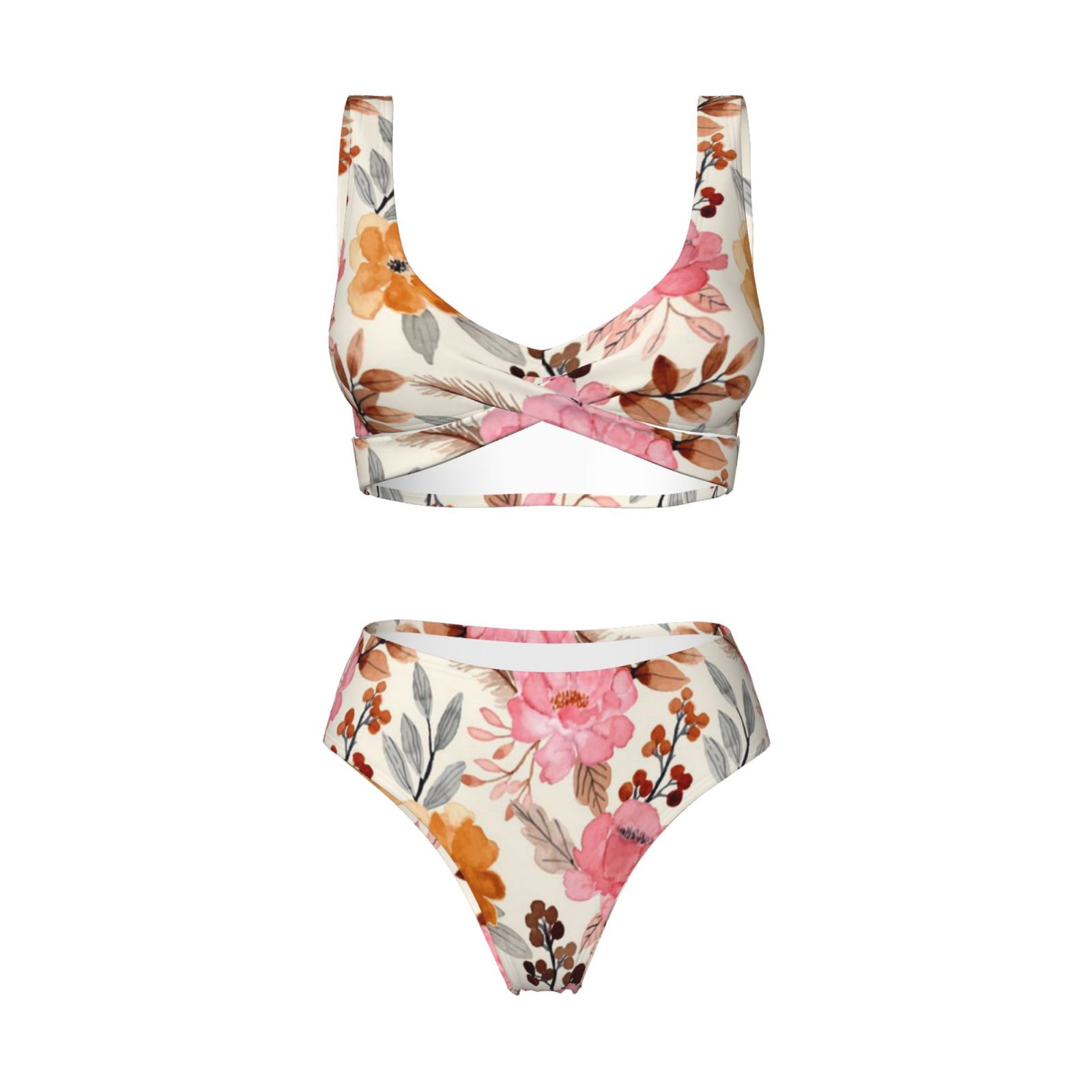 Women's two-piece cross bikini