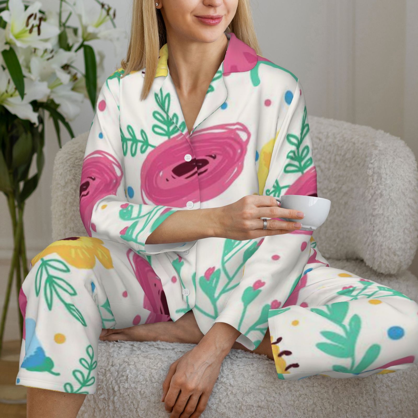 Women's Long-Sleeved Pajama Set