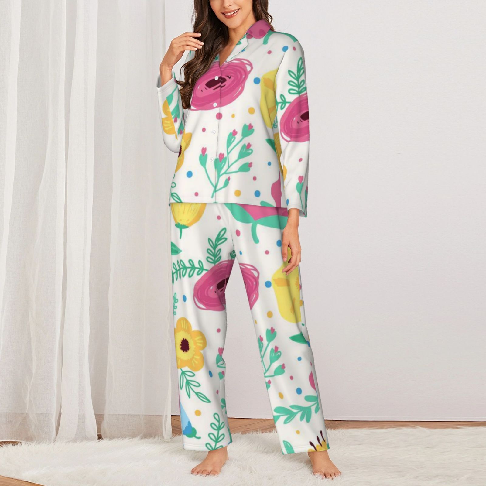 Women's Long-Sleeved Pajama Set