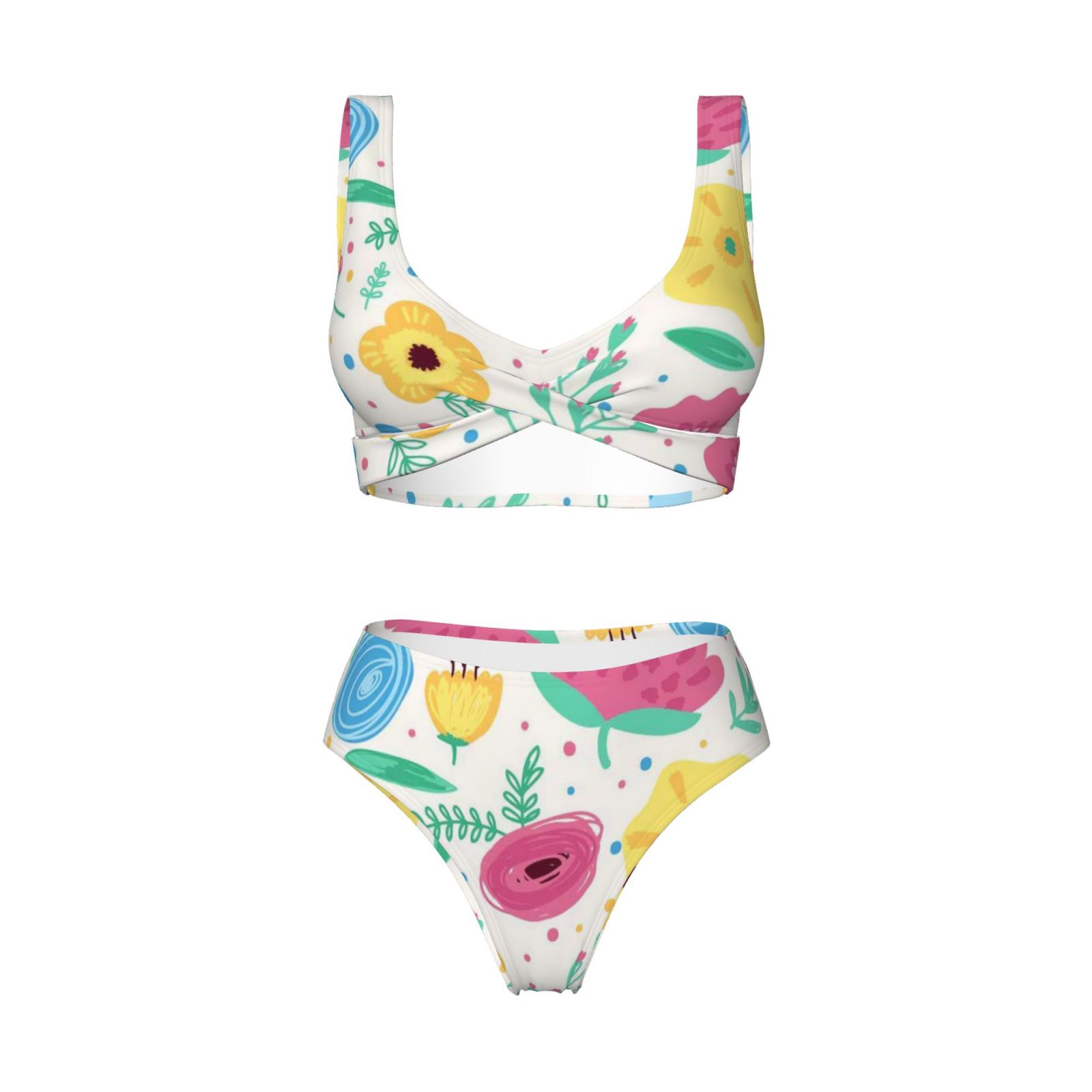 Women's two-piece cross bikini