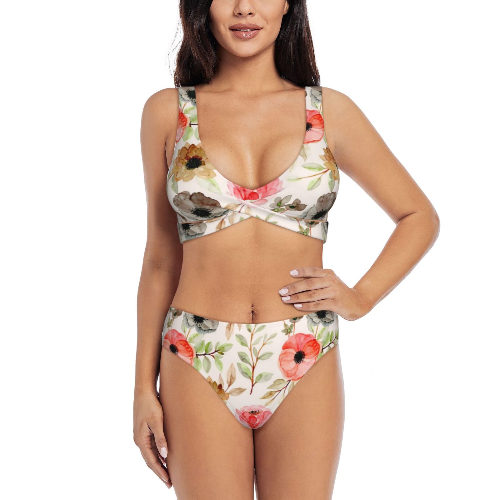 Women's two-piece cross bikini
