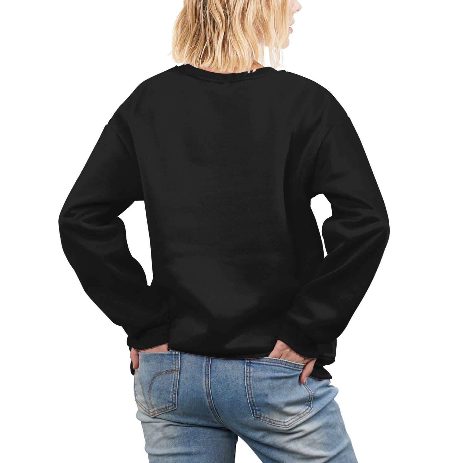 Women's fleece-lined crew neck sweatshirt