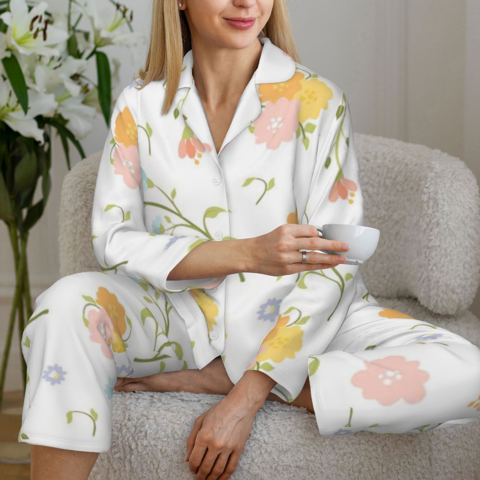 Women's Long-Sleeved Pajama Set