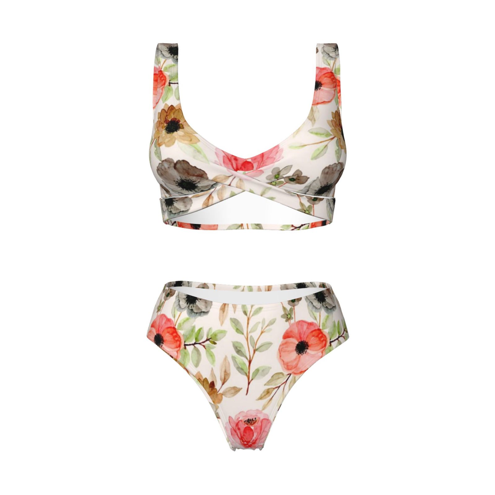 Women's two-piece cross bikini