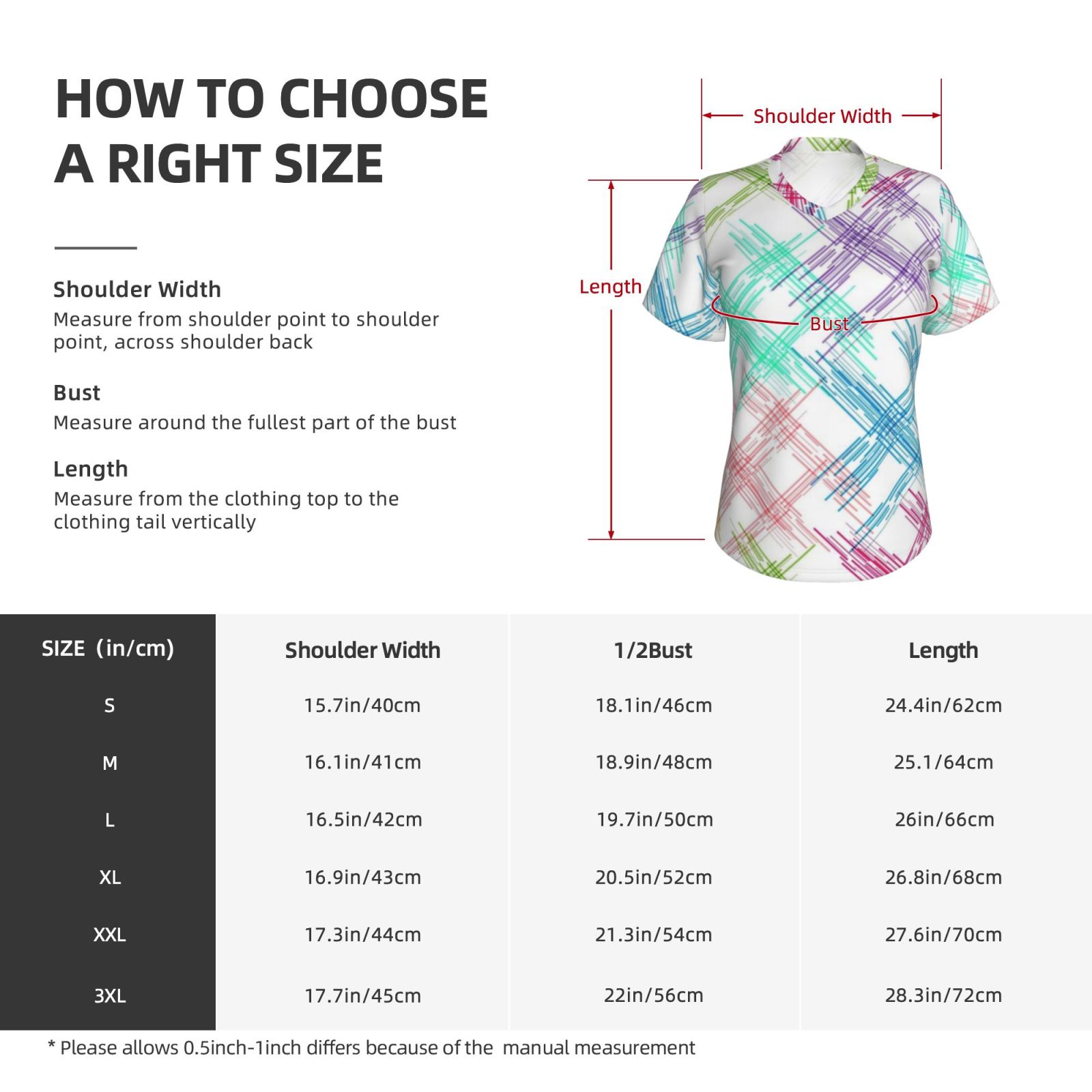 Women's V-neck short-sleeved full-length T-shirt