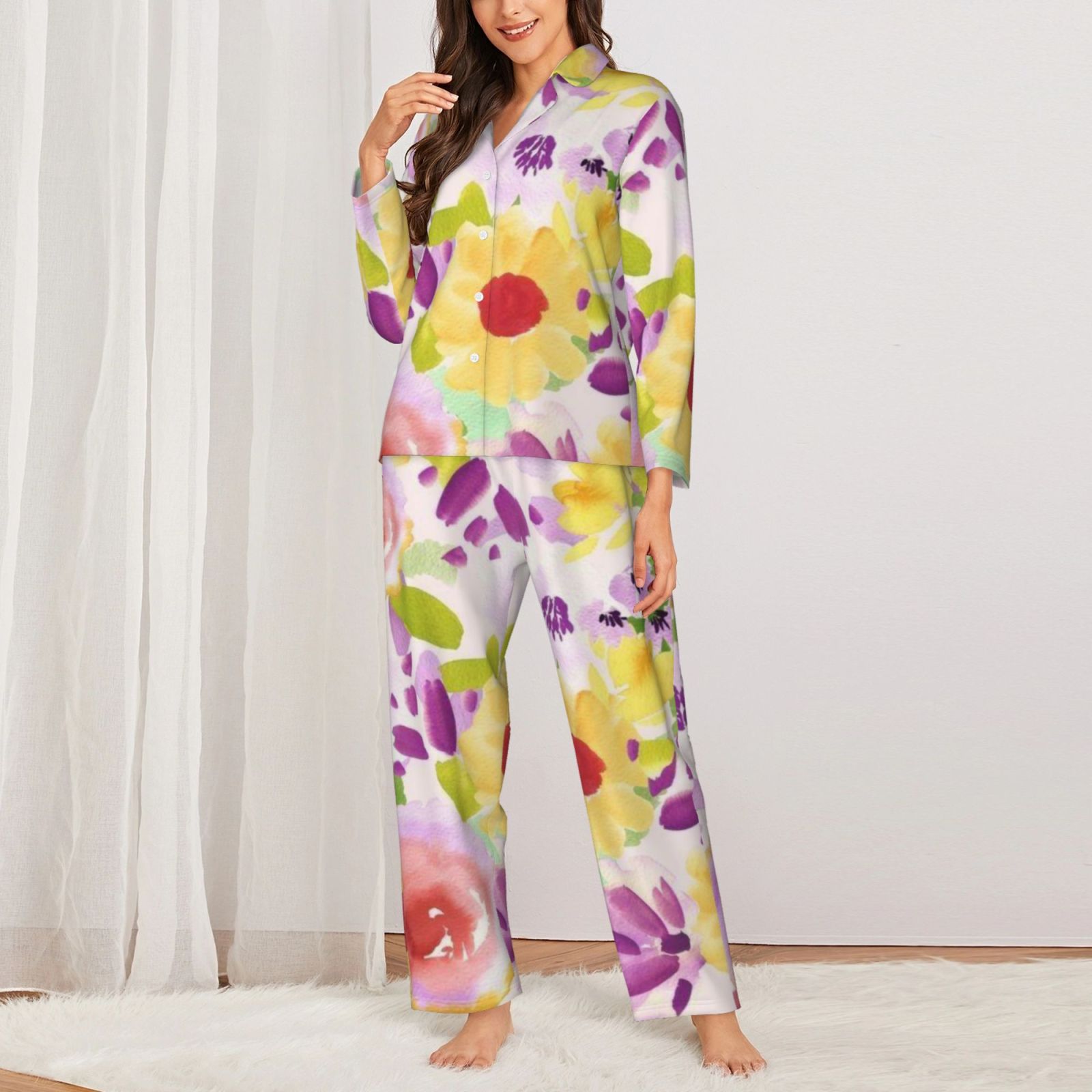 Women's Long-Sleeved Pajama Set